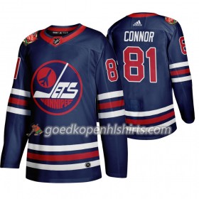 Winnipeg Jets Kyle Connor 81 Adidas 2019 Heritage Classic Navy Authentic Shirt - Mannen